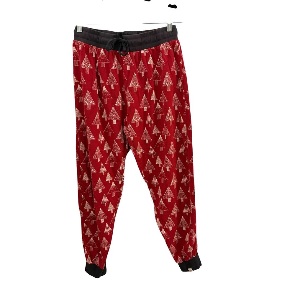 Burts Bees Baby 2 Piece Red Pajamas Organic Cotton Medium Christmas Trees - Picture 5 of 12